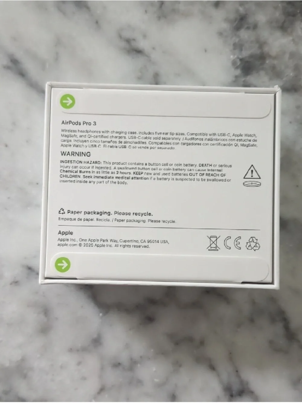 Apple AirPods Pro 3 White Wireless Earbuds with Case